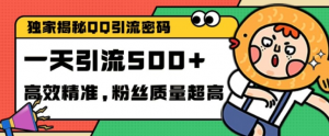 独家解密QQ里的引流密码,高效精准,实测单日加100+创业粉【揭秘】-一号资源库