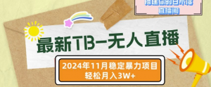 【最新TB-无人直播】11月最新,打造你的日不落直播间,轻松月入过W【揭秘】-一号资源库