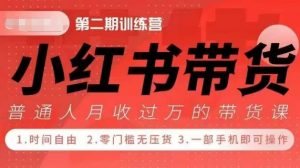小Red书带货42天训练营 2.0版，宝妈+自由职+上班族+大学生，提高副业收入的大红利项目-一号资源库