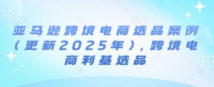 亚马逊跨境电商选品案例(更新2025年)，跨境电商利基选品-一号资源库