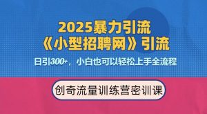 2025最新暴力引流方法，招聘平台一天引流300+，日变现多张，专业人士力荐-一号资源库