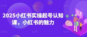 2025小红书实操起号认知课,小红书的魅力-一号资源库