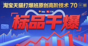 淘宝天猫打爆班原创高阶技术第70期：标品干爆-一号资源库