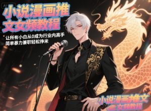 小说漫画推文女频教程，让所有小白从0成为行业内高手，简单暴力兼职轻松挣米-一号资源库