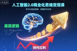 人工智能2.0商业化思维变现课,学习AI底层逻辑,把握时代红利-一号资源库