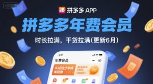 拼多多年费会员，实经验分享操，时长拉满，干货拉满(更新11月)-一号资源库