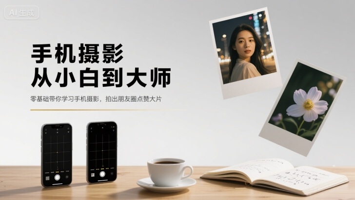 手机摄影从小白到大师，零基础带你学习手机摄影，拍出朋友圈点赞大片-一号资源库