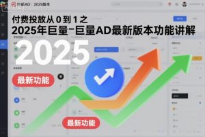 付费投放从0到1之2025年巨量AD最新版本功能讲解-一号资源库