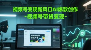 视频号变现新风口AI爆款创作-视频号带货变现-一号资源库
