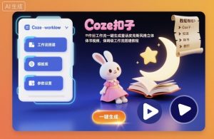 Coze扣子工作流一键生成童话皮克斯风格立体书视频，保姆级工作流搭建教程-一号资源库
