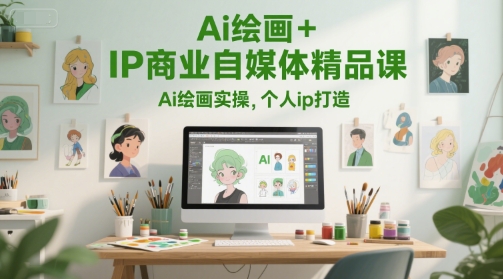 Ai绘画+IP商业自媒体精品课，Ai绘画实操，个人ip打造-一号资源库