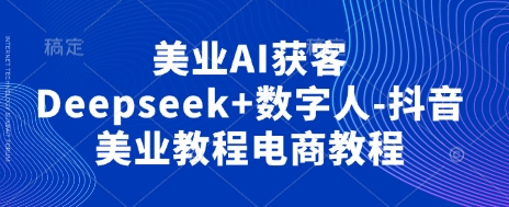 美业AI获客Deepseek+数字人-抖音美业教程电商教程-一号资源库