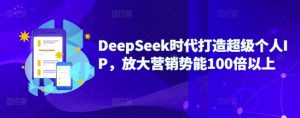 DeepSeek时代打造超级个人IP，放大营销势能100倍以上-一号资源库