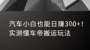 汽车小白也能日入3张！实测懂车帝搬运玩法-一号资源库