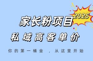 家长粉项目，一个可以长期变现暴利项目，私域高客单价，轻松完成你的人生第一桶金-一号资源库