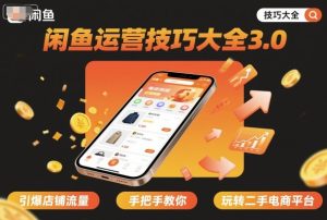 闲鱼运营技巧大全3.0,引爆店铺流量,手把手教你玩转二手电商平台-一号资源库