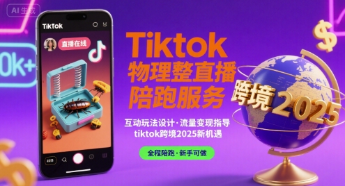 Tiktok物理整蛊直播陪跑服务-tiktok跨境2025-一号资源库