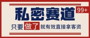 小红书某音私密赛道引流获客 自热矩阵日引200+【揭秘】-一号资源库