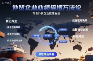 外贸企业业绩倍增方法论，帮助外贸企业拉伸业绩-一号资源库