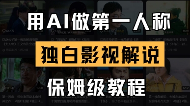 用AI做第一人称独白影视解说，手把手教学，保姆级教程-一号资源库