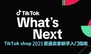 TikTok shop 2025普通卖家新手入门指南，助新手快速掌握从0到1的跨境电商运营逻辑-一号资源库