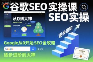 谷歌SEO实操课，Google从0开始SEO全攻略，逐步进阶到大神-一号资源库