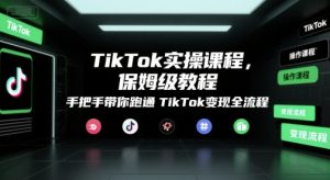 TikTok实操课程，保姆级教程，手把手带你跑通TikTok变现全流程-一号资源库
