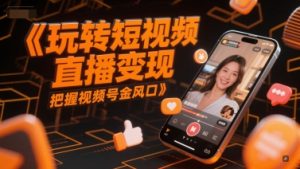 玩转短视频直播变现,把握视频号金风口-一号资源库