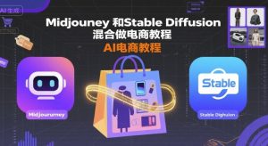 Midjourney和Stable Diffusion混合做电商教程-ai电商教程-一号资源库