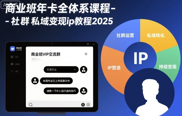 商业班年卡全体系课程-社群私域变现ip教程2025-一号资源库