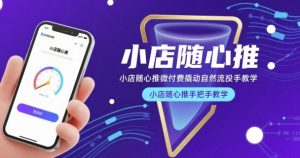 小店随心推微付费撬动自然流投手教学，小店随心推手把手教学-一号资源库