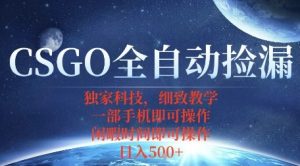 CSGO自动捡漏项目,最新独家玩法,一个手机即可操作,新手小白轻松月入1W+,操作简单易上手【揭秘】-一号资源库