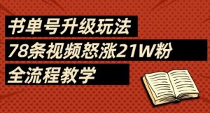 书单号升级玩法,78条视频怒涨21W粉,全流程教学-一号资源库