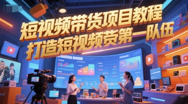 短视频带货项目教程，打造短视频带货第一队伍-一号资源库