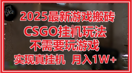 2025最新游戏搬砖，CSGO挂G，不需要玩游戏，实现真挂G，月入1W+【揭秘】-一号资源库