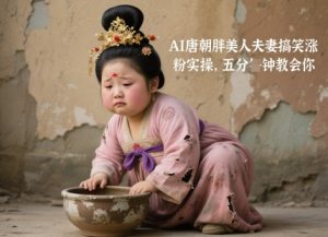 AI唐朝胖美人夫妻搞笑涨粉实操，五分钟教会你-一号资源库