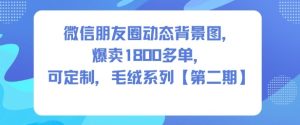 微信朋友圈动态背景图,爆卖1800多单,可定制,毛绒系列【第二期】-一号资源库