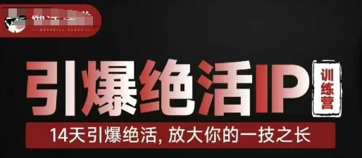 引爆绝活IP训练营,14天引爆绝活,放大你的一技之长