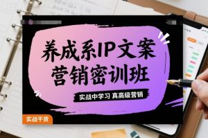 养成系IP文案营销密训班，实战中学习真高级营销-一号资源库