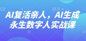 AI“复活”亲人，AI生成永生数字人实战课-一号资源库