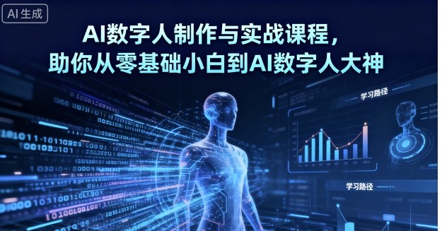 AI数字人制作与实战课程，助你从零基础小白到AI数字人大神-一号资源库