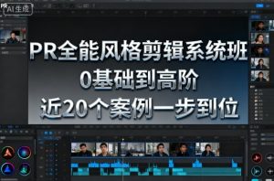 PR全能风格剪辑系统班,0基础到高阶,近20个案例一步到位-一号资源库