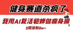 健身赛道杀疯了？我用AI复活貂蝉做瘦身操，3周涨粉8W-一号资源库