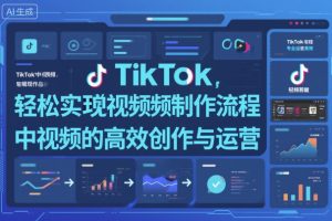 TikTok中视频制做流程，轻松实现Tk中视频的高效创作与运营-一号资源库