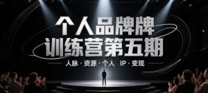 个人品牌训练营第五期,人脉·资源·个人IP·变现-一号资源库