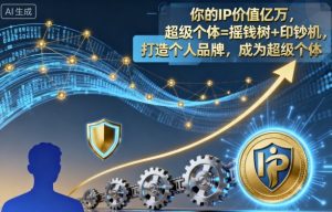 你的IP价值亿万，超级个体=摇钱树+印钞机，打造个人品牌，成为超级个体-一号资源库