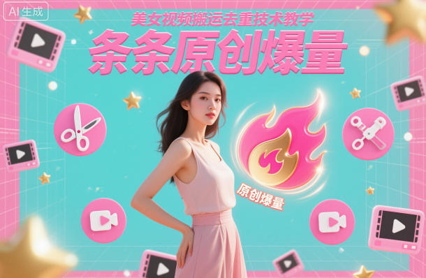 美女视频搬运去重技术教学，条条原创爆量-一号资源库