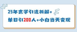 25年国学引流拆解+单日引200人+小白当天就能变现-一号资源库