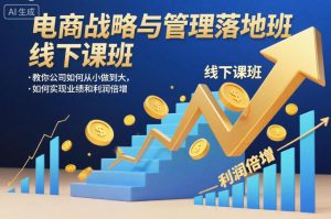 电商战略与管理落地班线下课,教你公司如何从小做到大,如何实现业绩和利润倍增【录音】-一号资源库