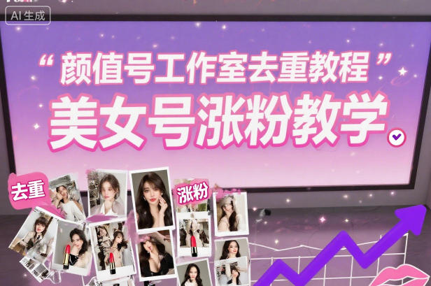 颜值号工作室去重教程，美女号涨粉教学-一号资源库